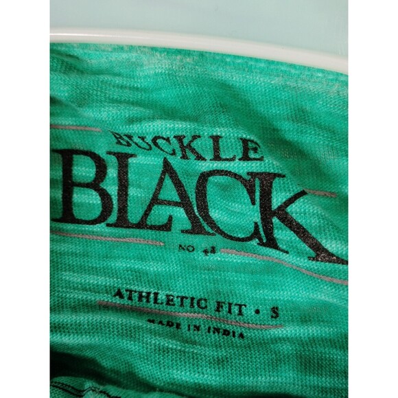 Buckle Black Mens Striped Polo Shirt Size Small BKE Athletic Fit Collared - Picture 9 of 9